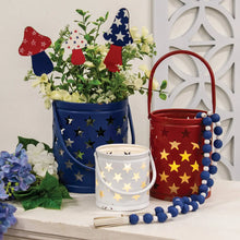 Load image into Gallery viewer, Star Punched Metal Americana Lantern, 3 size options