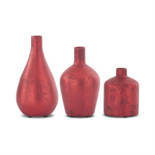 Load image into Gallery viewer, Antique Red Matte Glass Bottle Vase, 3 SIZE OPTIONS