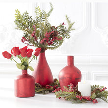 Load image into Gallery viewer, Antique Red Matte Glass Bottle Vase, 3 SIZE OPTIONS