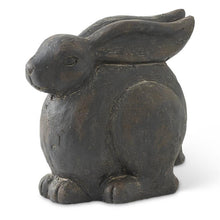 Load image into Gallery viewer, 10 Inch Dark Brown Resin Sitting Rabbit
