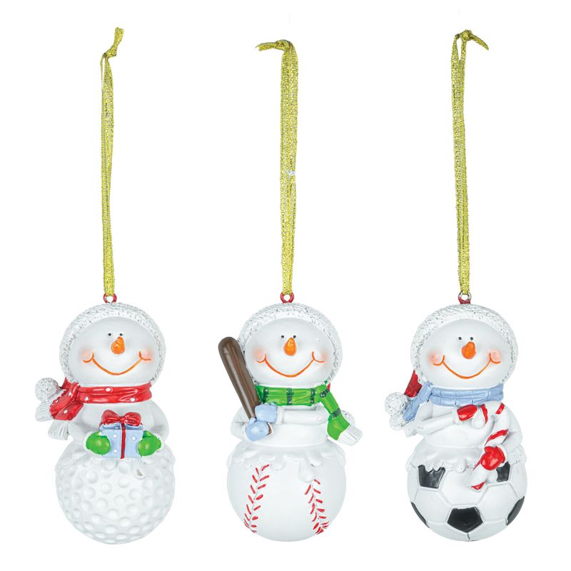 Sporty Snowman Ornament, 3 style options