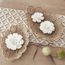 Load image into Gallery viewer, Wall Hanging Glossy Ceramic White Flower, 3 size options