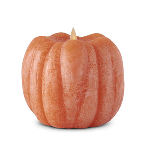 ORANGE WAX PUMPKIN LUMINARA INDOOR CANDLE