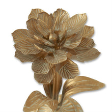 Load image into Gallery viewer, Gold Whitewashed Metal Flower, 3 SIZE OPTIONS
