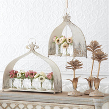 Load image into Gallery viewer, Gold Whitewashed Metal Flower, 3 SIZE OPTIONS