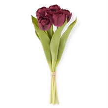 Load image into Gallery viewer, 13 Inch Red Real Touch Tulip Bundle (6 Stem)