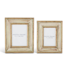 Load image into Gallery viewer, Gold &amp; Patina Green Handmade Carved Wood Photo Frame, 2 style options