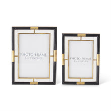 Load image into Gallery viewer, Black Cream &amp; Gold Tiled Photo Frame, 2 SIZE OPTIONS