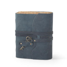 Load image into Gallery viewer, 8 Inch Leather Handcrafted Journal w/Key Closure (12 Color options)