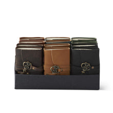 Load image into Gallery viewer, 4.5 Inch Leather Handcrafted Journal w/Key Closure, 6 color options