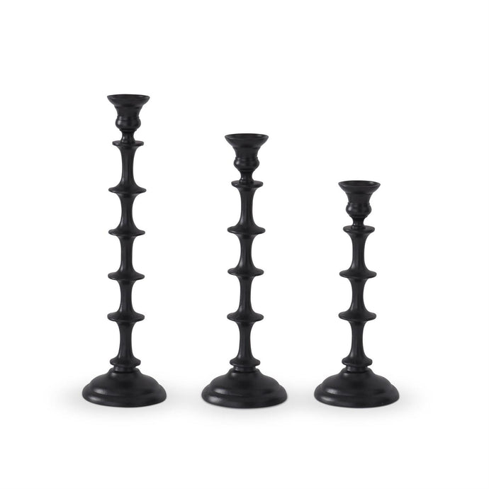 Black Metal Taper Candleholder, 3 size options