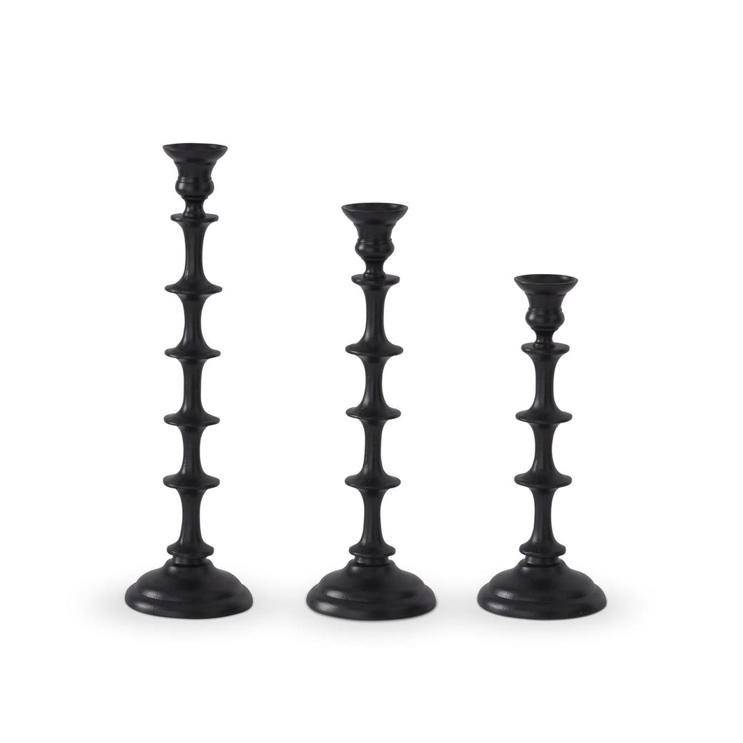Black Metal Taper Candleholder, 3 size options