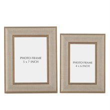 Load image into Gallery viewer, Gold Linen Photo Frame, 2 size options
