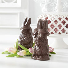 Load image into Gallery viewer, 7.75 Inch Resin Chocolate Mold Bunnies in Easter Hats, 2 style options