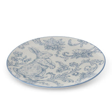 Load image into Gallery viewer, 8 Inch Blue &amp; White Dolomite Easter Bunny Plate