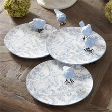 Load image into Gallery viewer, 8 Inch Blue &amp; White Dolomite Easter Bunny Plate