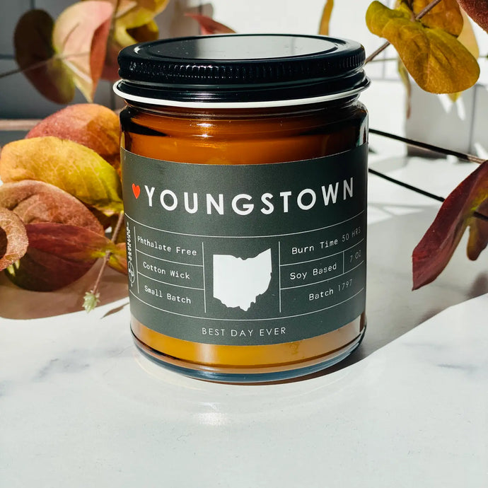 Youngstown, Oh Candle- 2 Scent Options