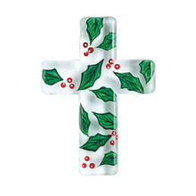 Load image into Gallery viewer, Holly Glass Cross