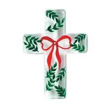 Load image into Gallery viewer, Red Bow Glass Cross