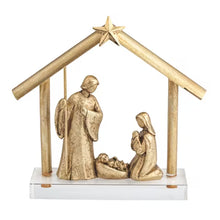 Load image into Gallery viewer, Gold Resin Nativity Display