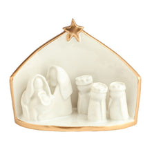 Load image into Gallery viewer, Gold Edge Nativity Scene