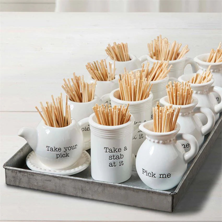 White Toothpick holder