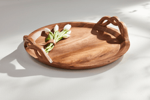 Load image into Gallery viewer, Twisted Handle Wood Tray