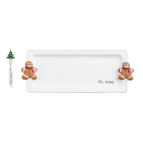 Gingerbread Serving Tray Set