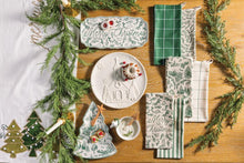 Load image into Gallery viewer, Merry Christmas Green Toile Tray