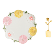 Load image into Gallery viewer, Floral Round Platter Set