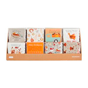 Thanksgiving Cocktail Napkin Sets, 8 style options