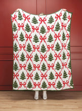 Load image into Gallery viewer, Christmas Tree Chenille Blanket