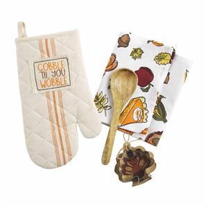 Gobble Oven Mitt & Towel Set