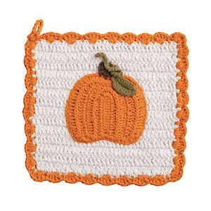PUMPKIN CROCHET POT HOLDER