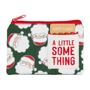 Santa Print Light-Up Pouch