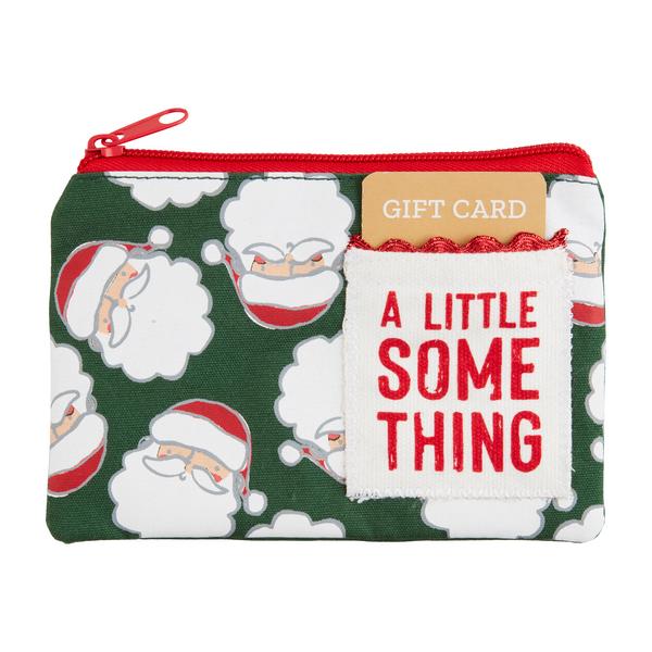 Santa Print Light-Up Pouch