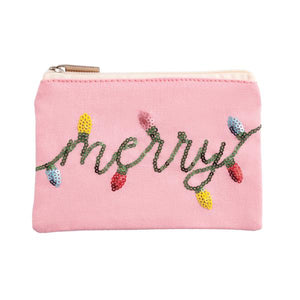 Merry Sequin Gift Pouch