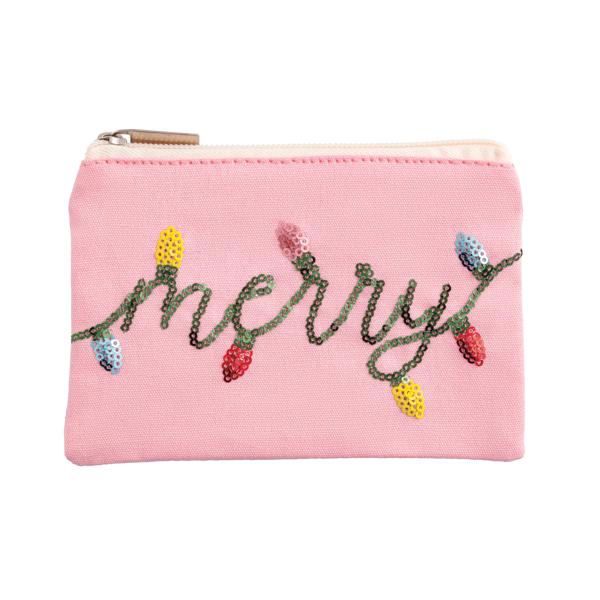 Merry Sequin Gift Pouch