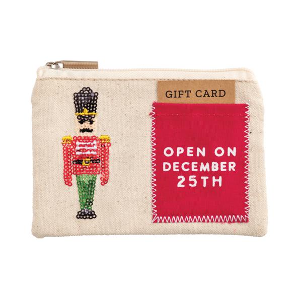 Nutcracker Sequin Zip Pouch