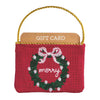 Wreath Needlepoint Gift Card Pouch