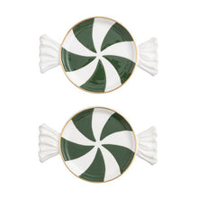 Load image into Gallery viewer, Green Candy Tidbit Plate