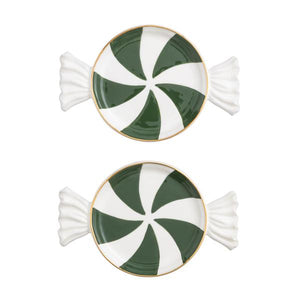 Green Candy Tidbit Plate