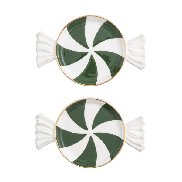 Green Candy Tidbit Plate
