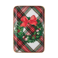 Load image into Gallery viewer, Wreath Tartan Tidbit Tray
