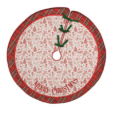 Load image into Gallery viewer, Red Toile Tree Skirt