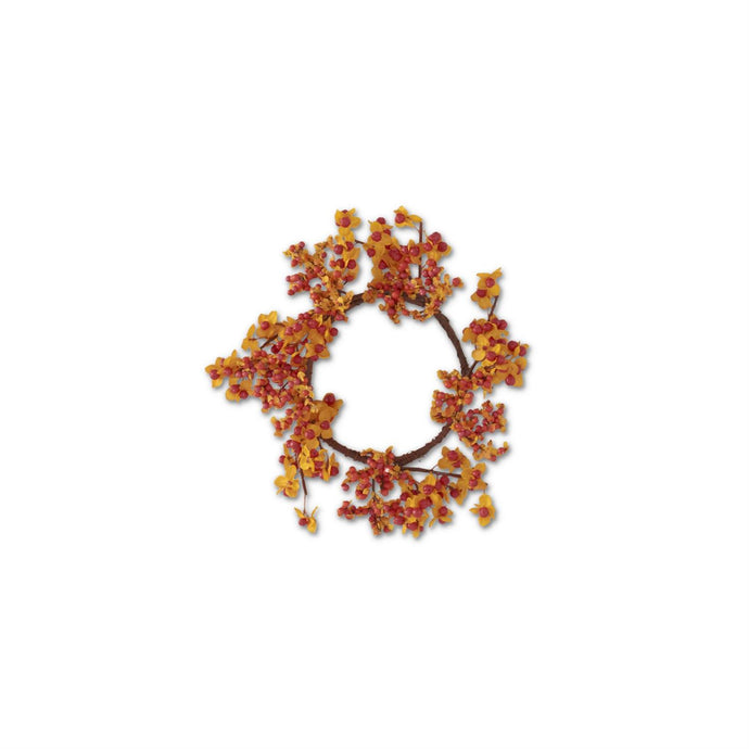 9 Inch Orange & Yellow Bittersweet Candle Ring (4.5Dia.)