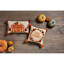 Load image into Gallery viewer, Blessed Pumpkin Hooked Pillow