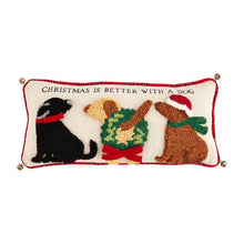Load image into Gallery viewer, Christmas Hooked Dog Pillow