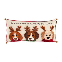 Load image into Gallery viewer, Santa Paws Dog Jingle Hooked Pillow