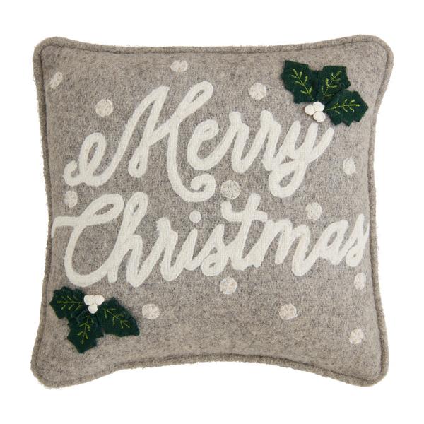 Merry Christmas Felted Pillow